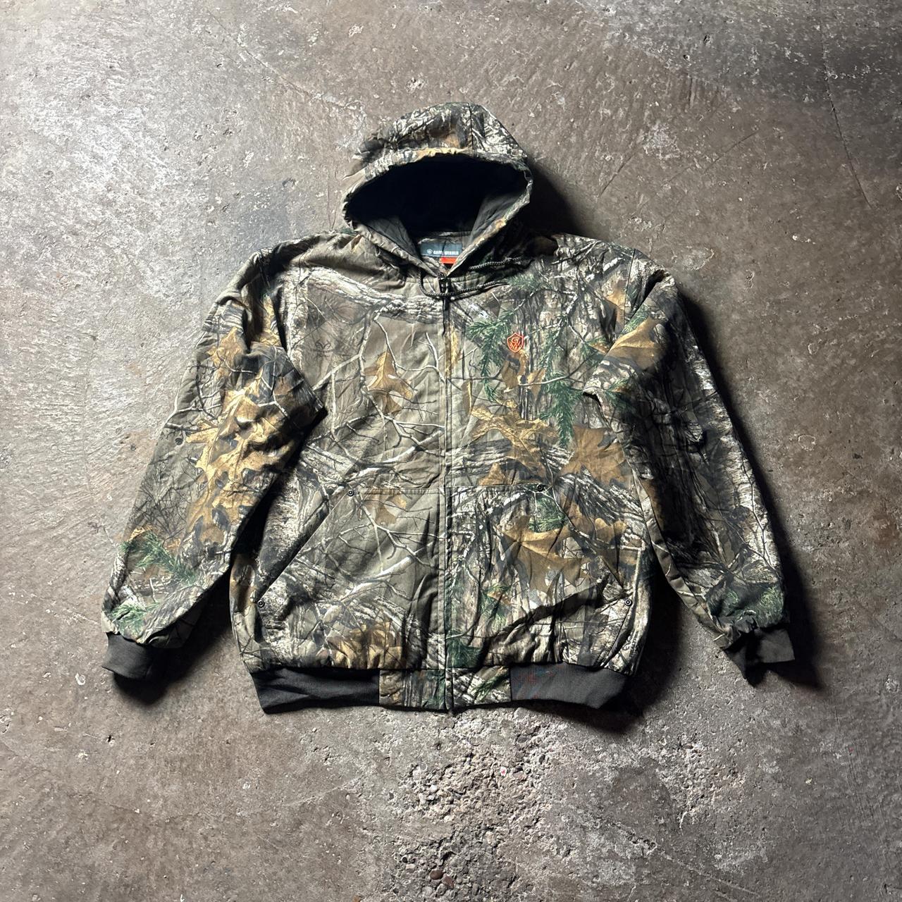 Realtree Print Full Zip Hooded Workwear Jacket - L