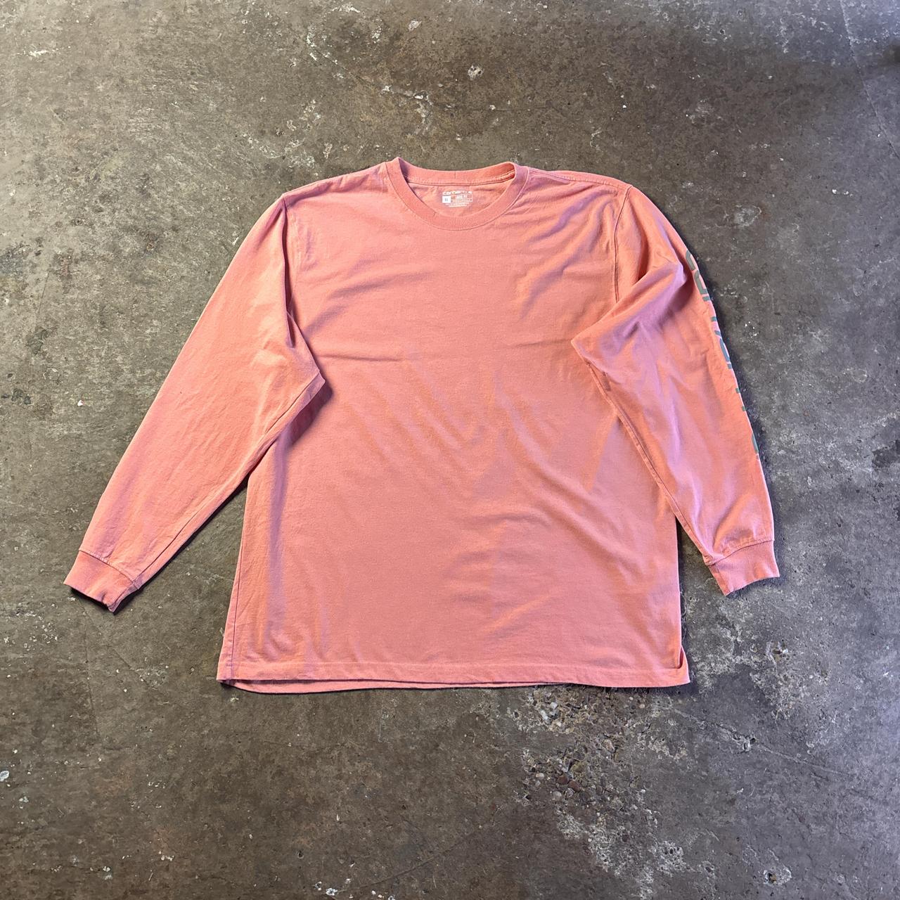 Pink Carhartt Graphic Long Sleeve T-Shirt - XL