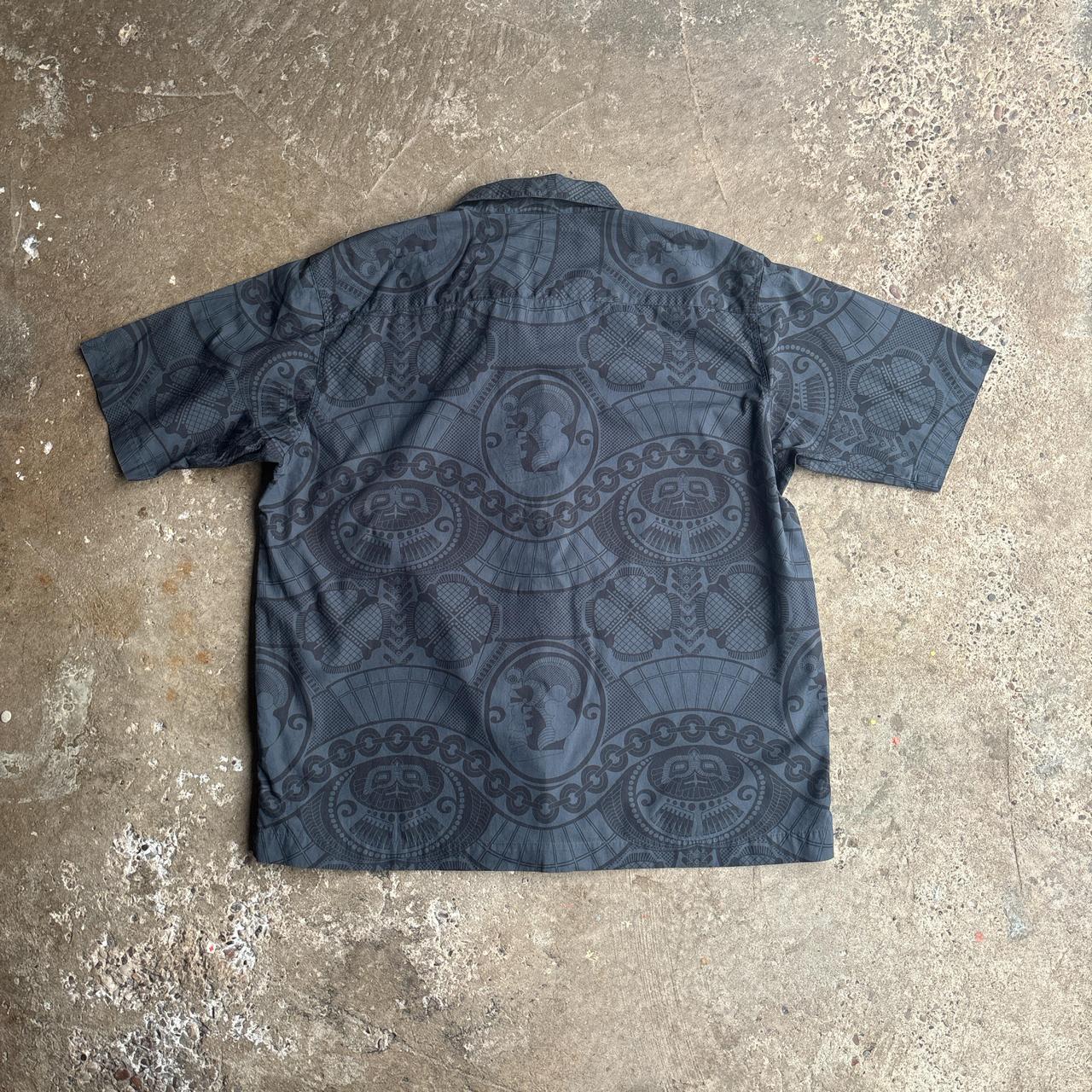 Grey Patterned Short Sleeve Shirt