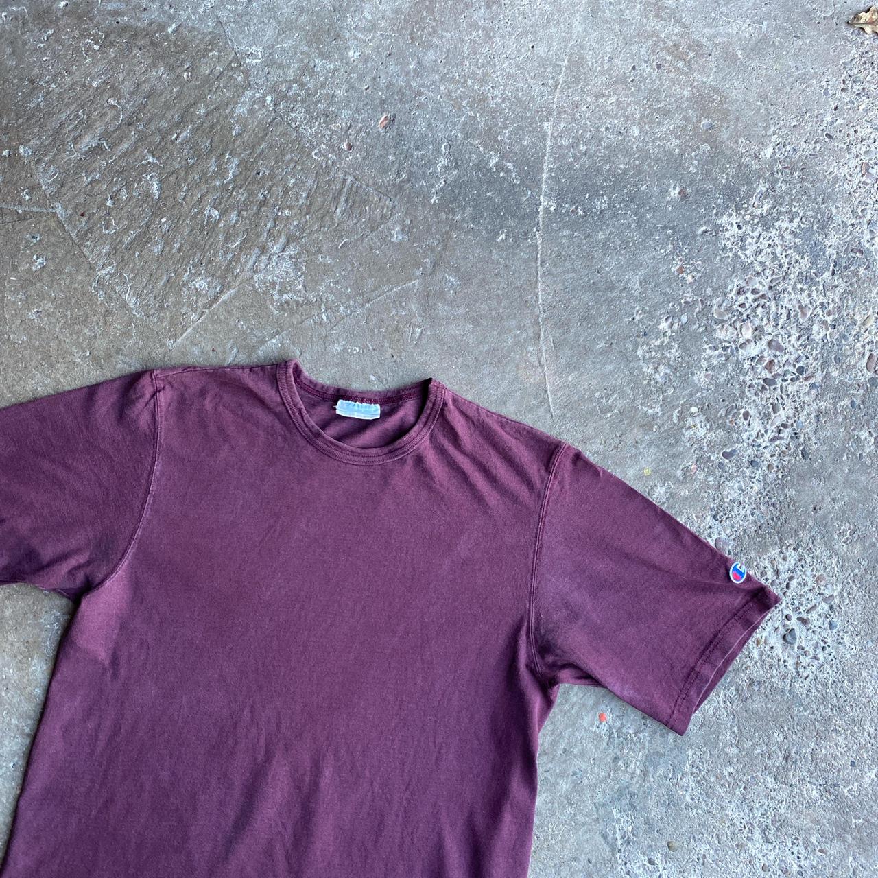 Vintage Burgundy Champion T-Shirt - L