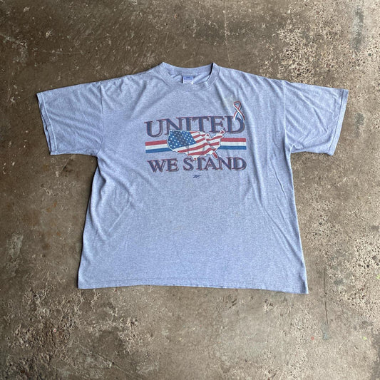 Grey Reebok Graphic USA T-Shirt - XL