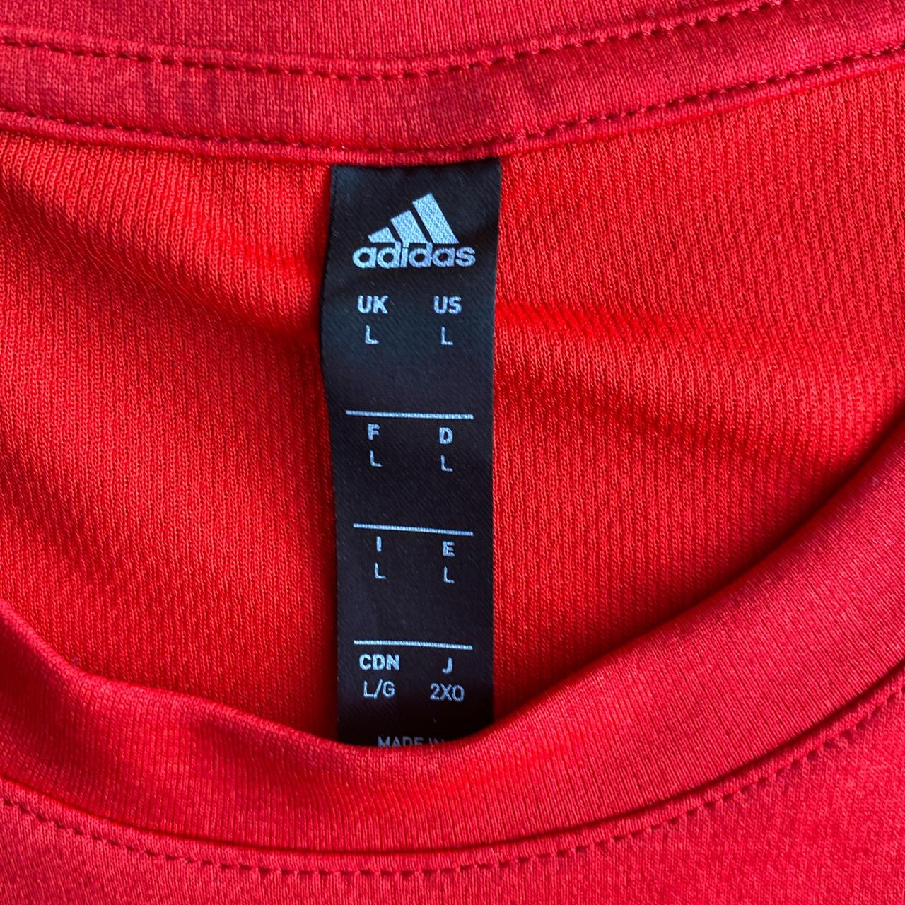 Red Adidas Sportswear T-Shirt - L
