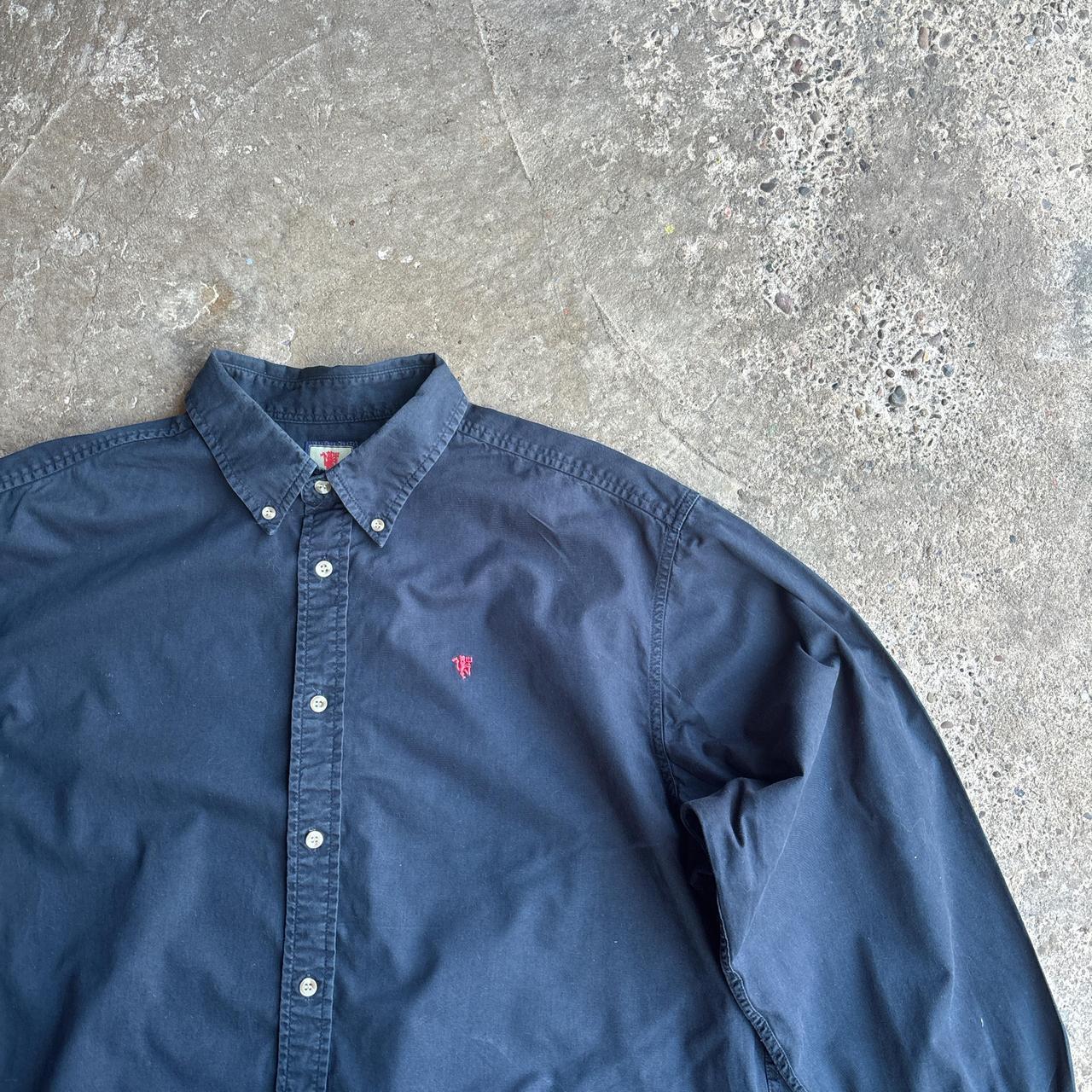 Navy Manchester United Smart Long Sleeve Shirt