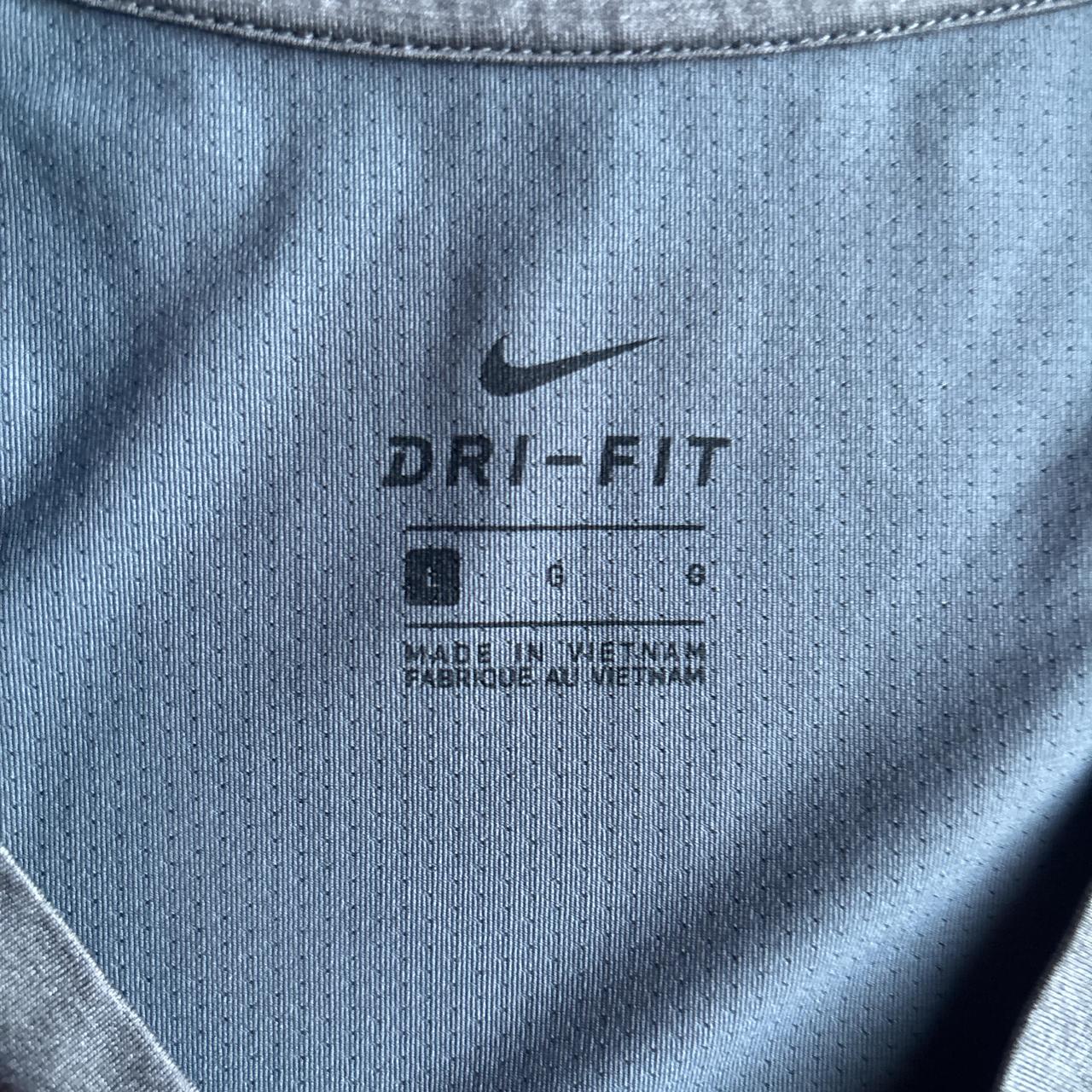 Grey Nike V-Neck Sportswear T-Shirt - L (women’s)