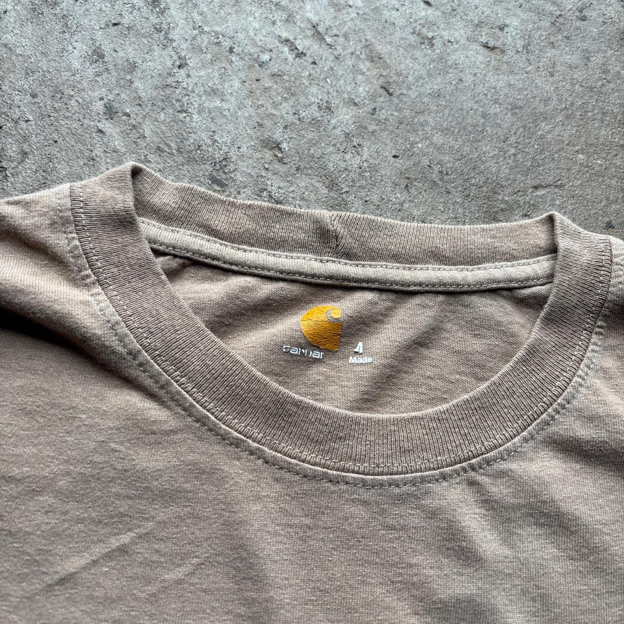 Tan Carhartt single pocket tee - M