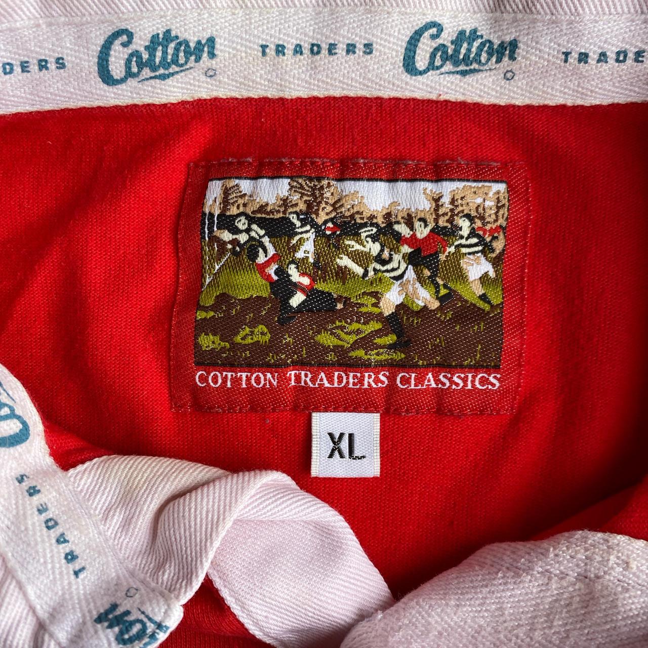 Vintage Red Wales Rugby Union Cotton Traders Rugby Shirt - XL