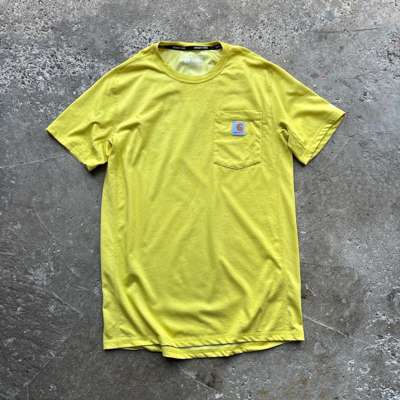 Yellow Carhartt Force Single pocket t-shirt - S