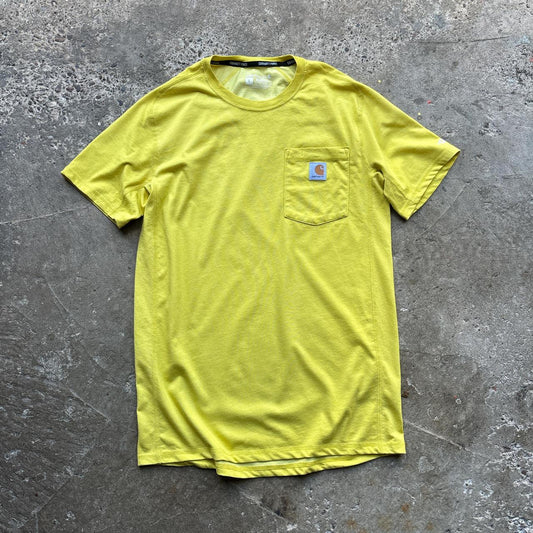 Yellow Carhartt Force Single pocket t-shirt - S