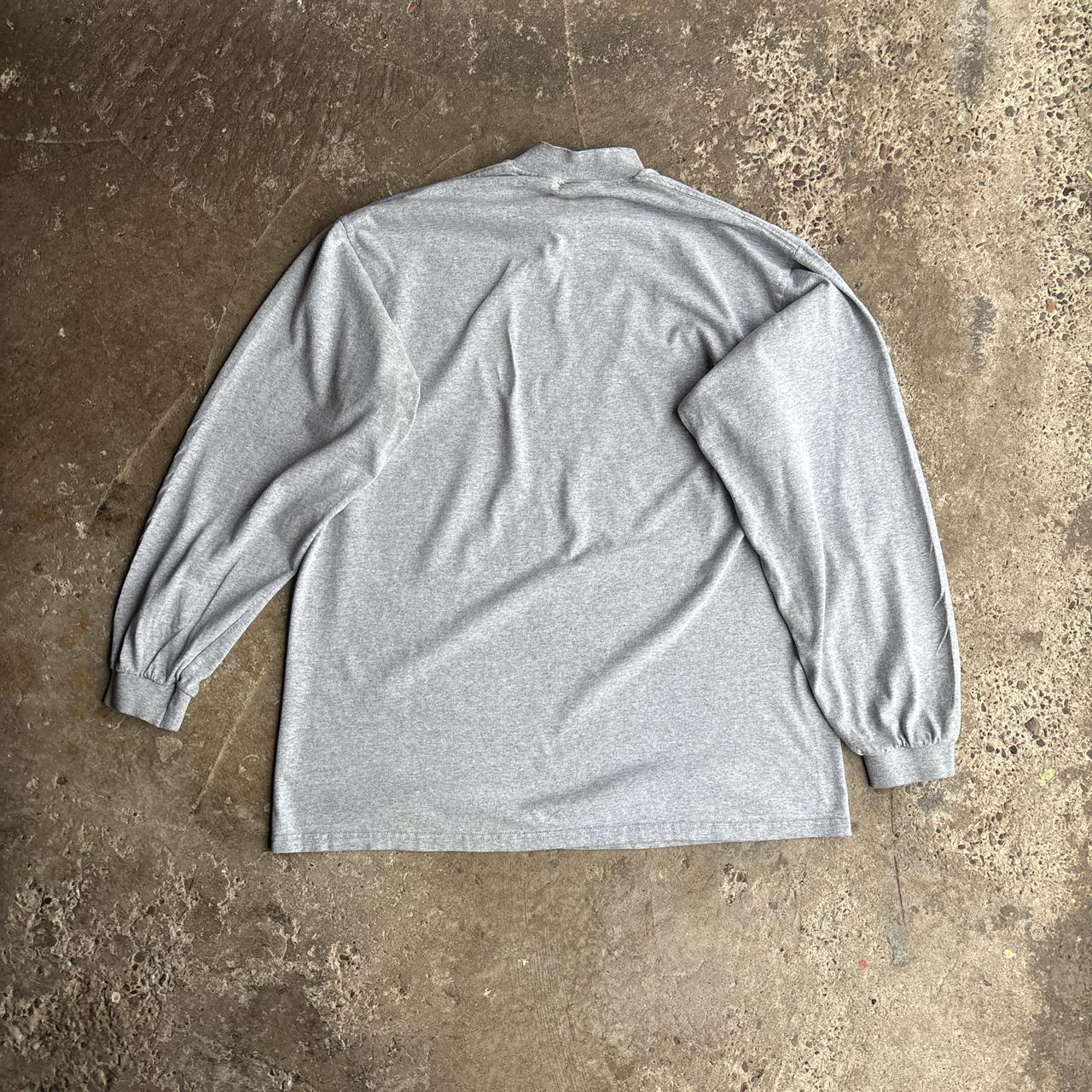 Grey Nike Long-Sleeve Mock Neck T-Shirt - XL