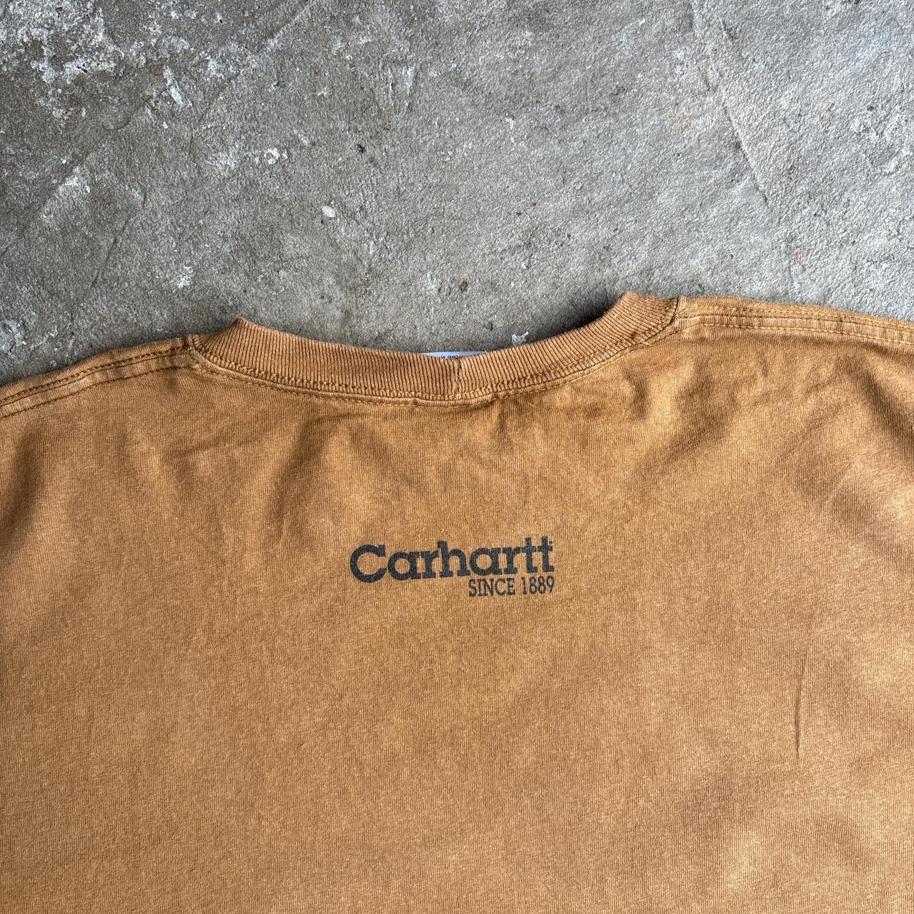 Brown Carhartt Logo Graphic T-Shirt -  XL