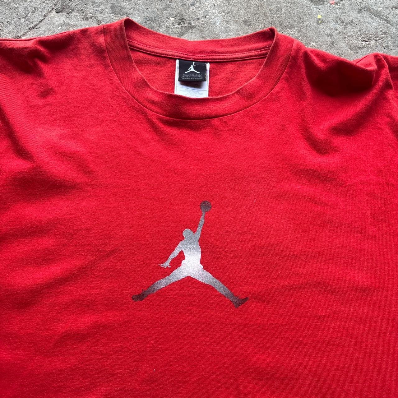 00s red Jordan “MJ” graphic tee