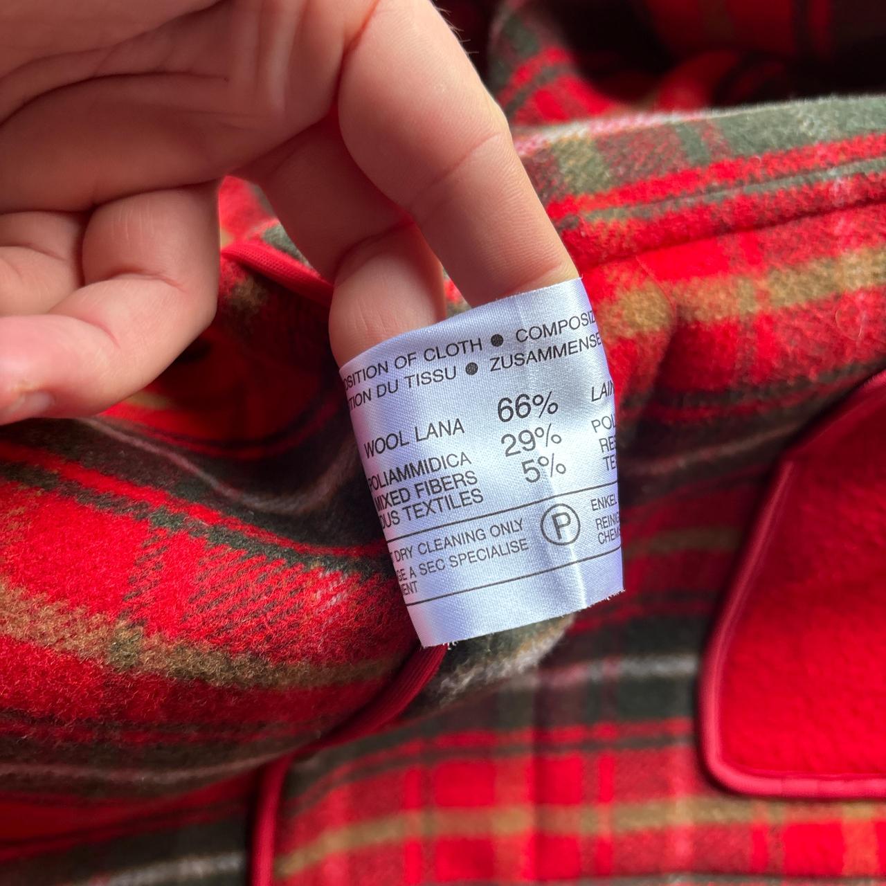 Red Montgomery by John Partridge wool duffle coat with flannel lining