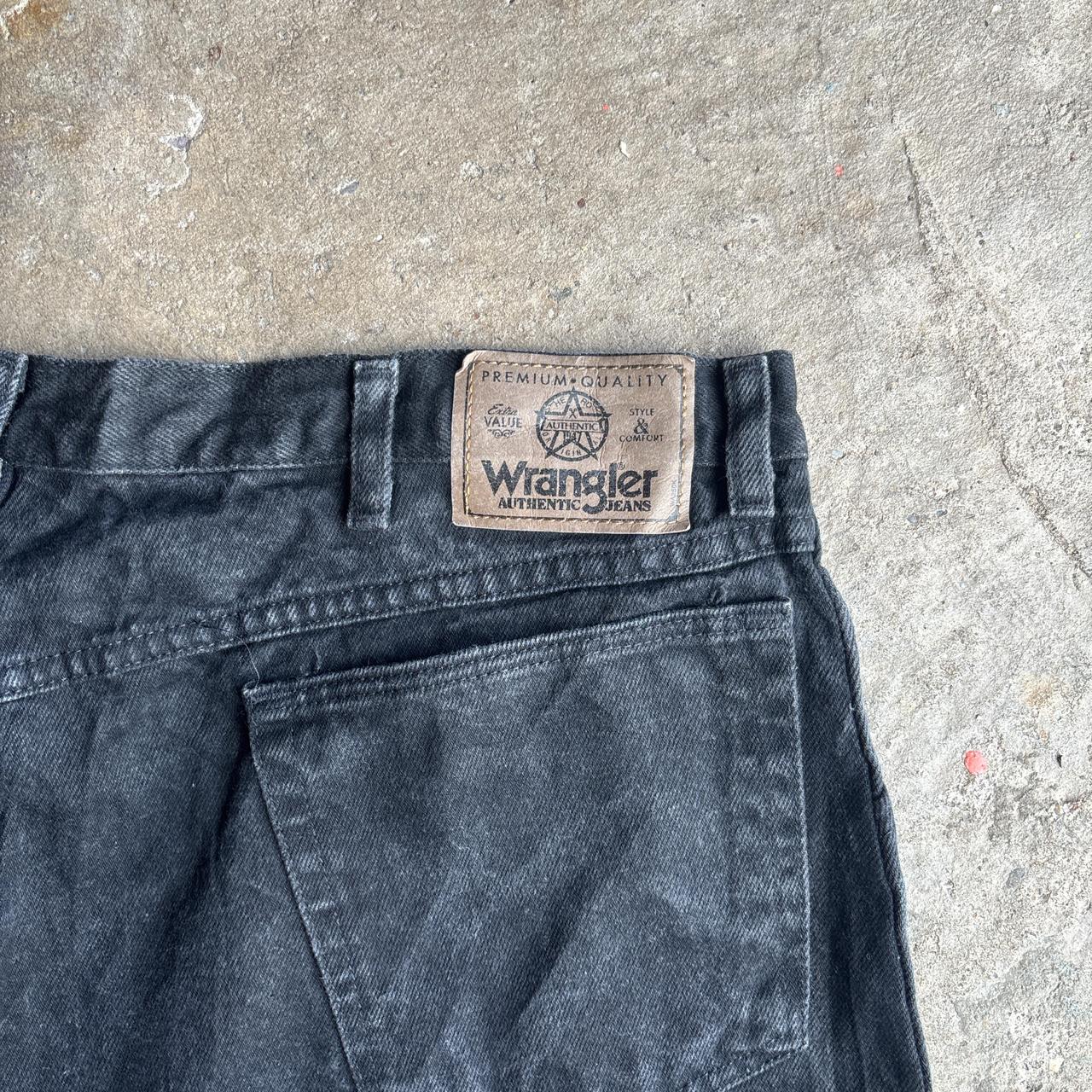 Black Wrangler Denim Jean Shorts