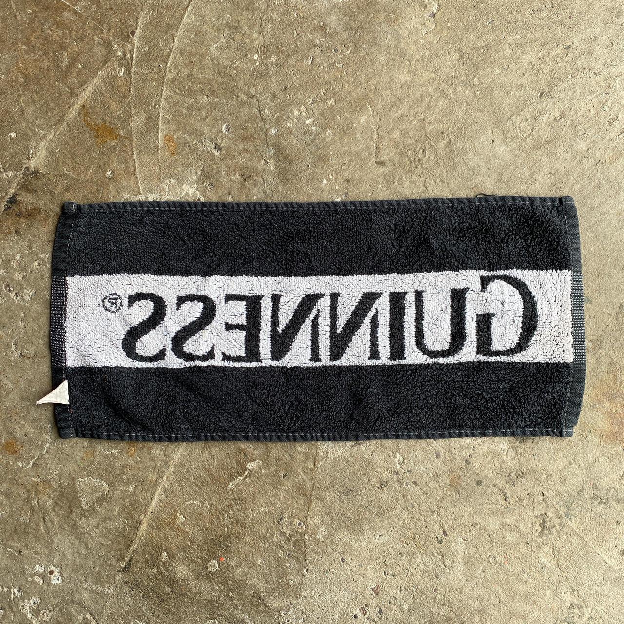 Vintage Black Guinness Bar Towel - 18" x 8
