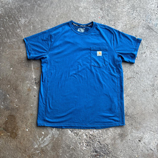 Blue Carhartt Single Pocket T-Shirt