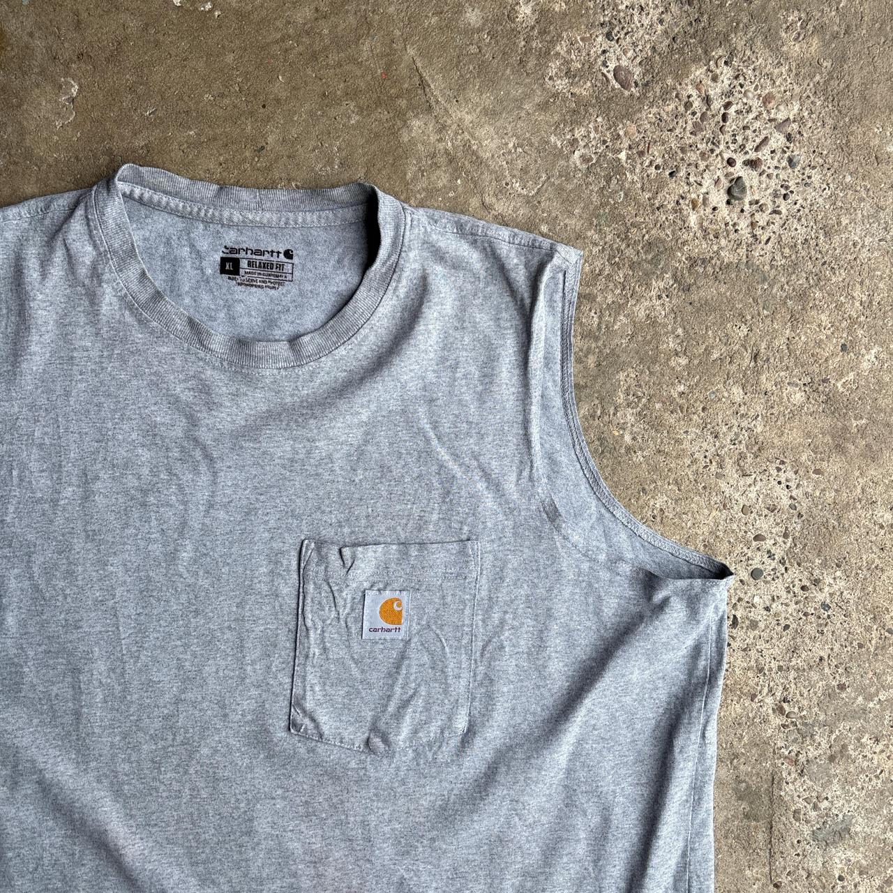 Grey Carhartt Single Pocket Vest Top - XL