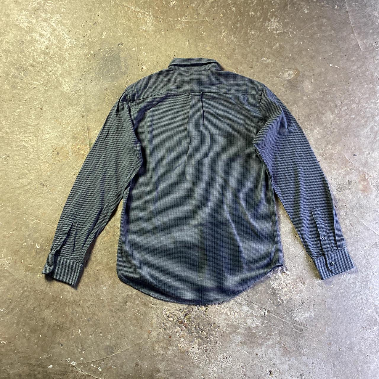 Grey Check Button Up Gap Long Sleeve Shirt - M