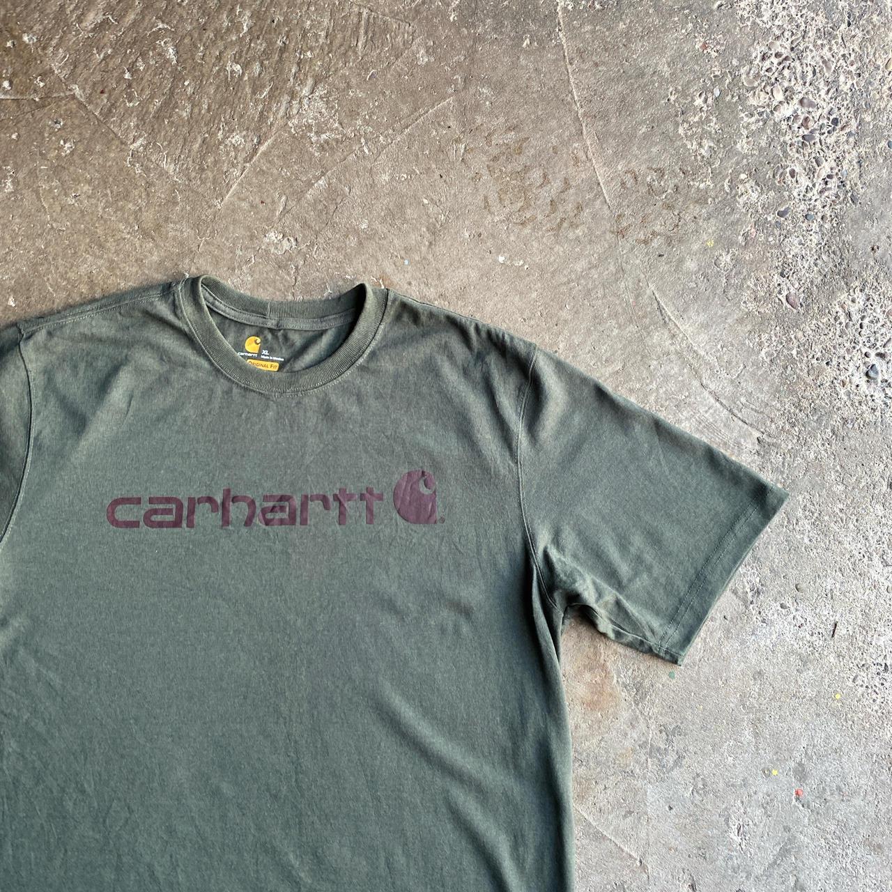 Khaki Green Carhartt Logo Graphic T-Shirt - XL