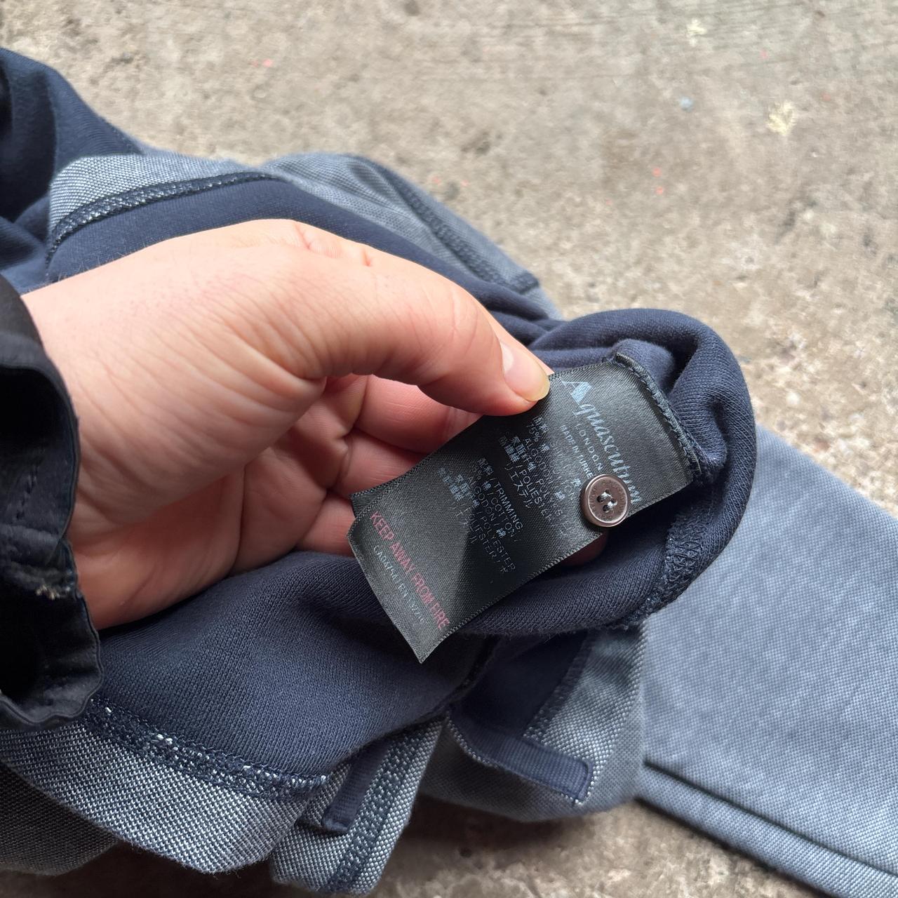 Grey Aquascutum long sleeve polo shirt