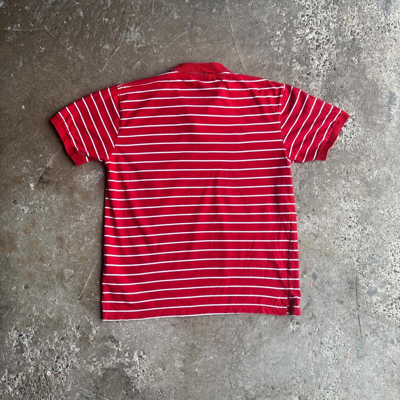 Red & White Striped Hull Kingston Rovers Polo Shirt - M