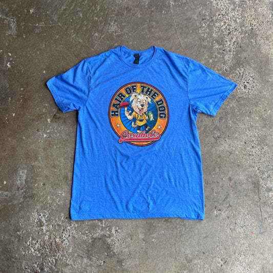 Blue Graphic ‘Hair of the Dog’ Graphic T-Shirt