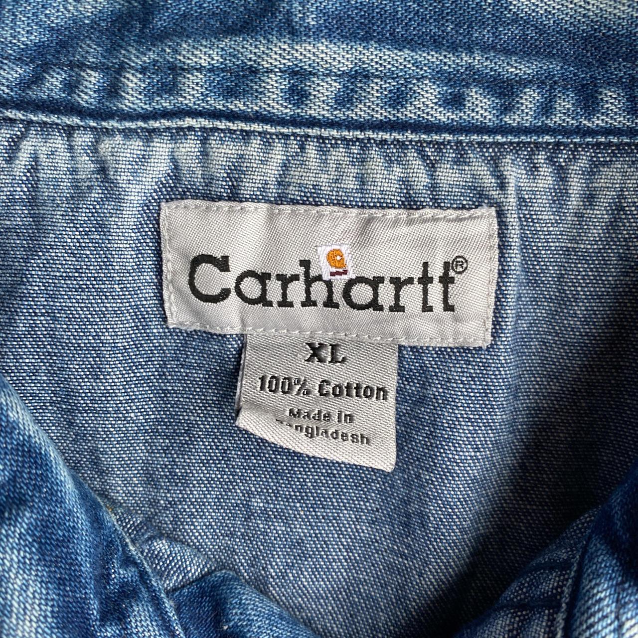 Blue Denim Carhartt Long-Sleeve Shirt - XL