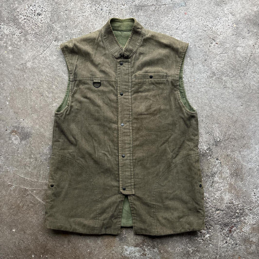 Green suede and corduroy hunting vest