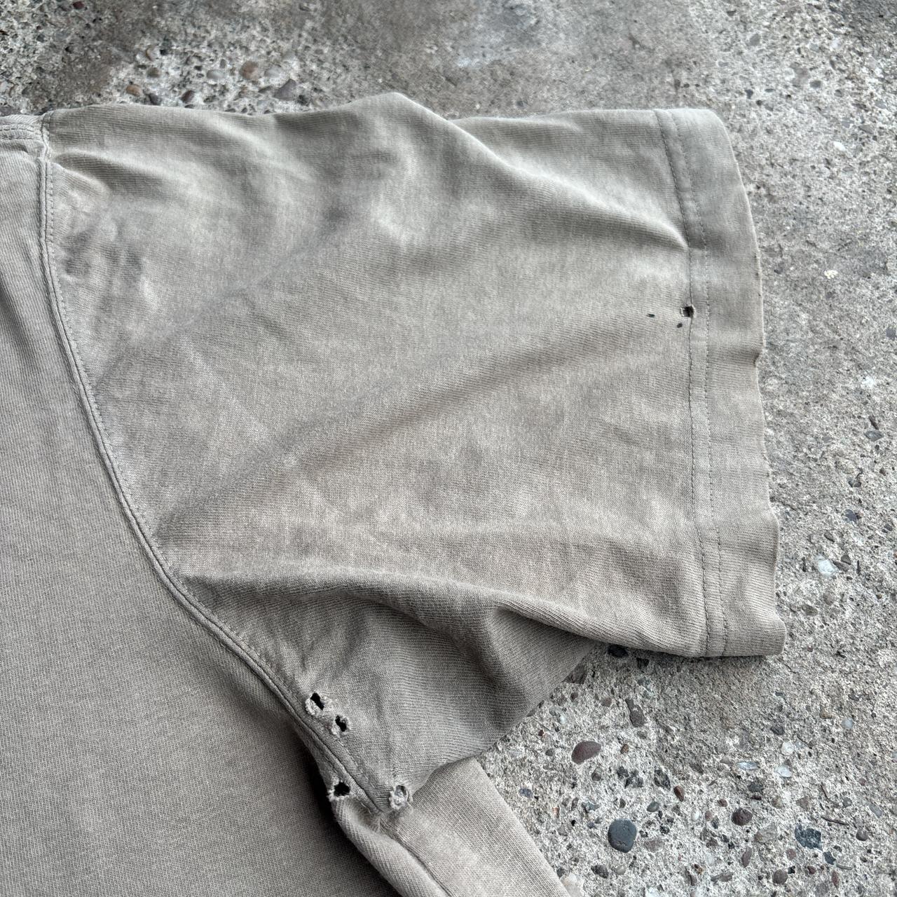 Cream Distressed Carhartt Single Pocket T-Shirt - 2XL