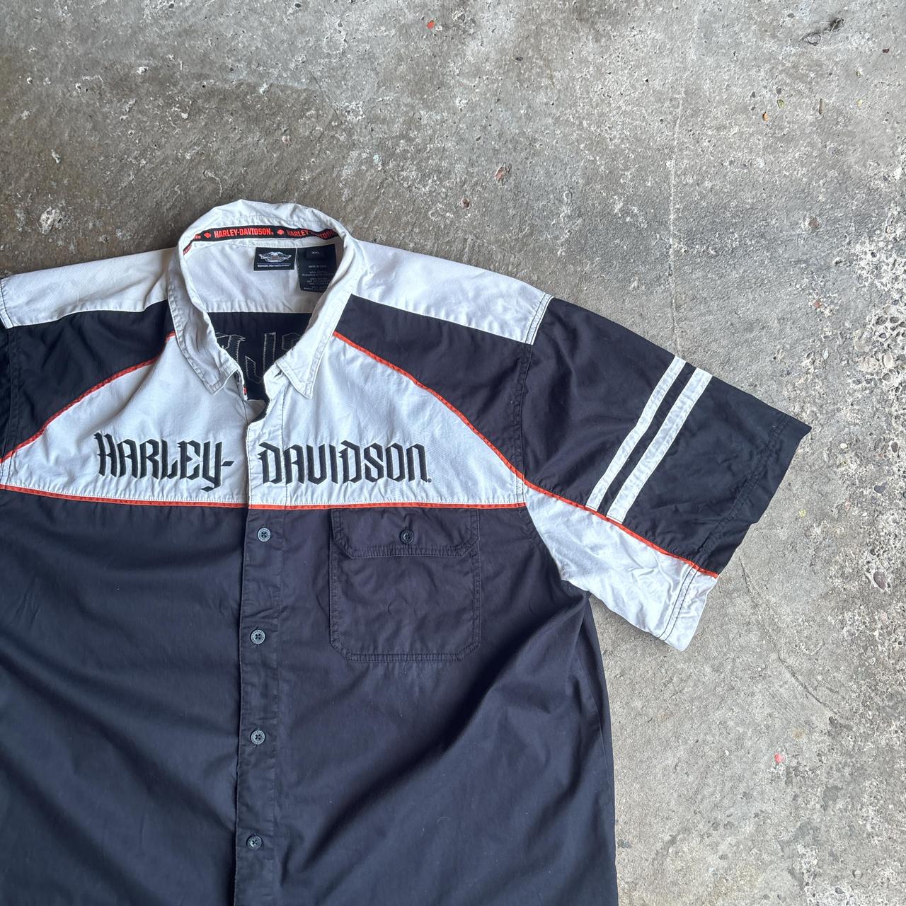 Black & White Harley Davidson Short Sleeve Shirt