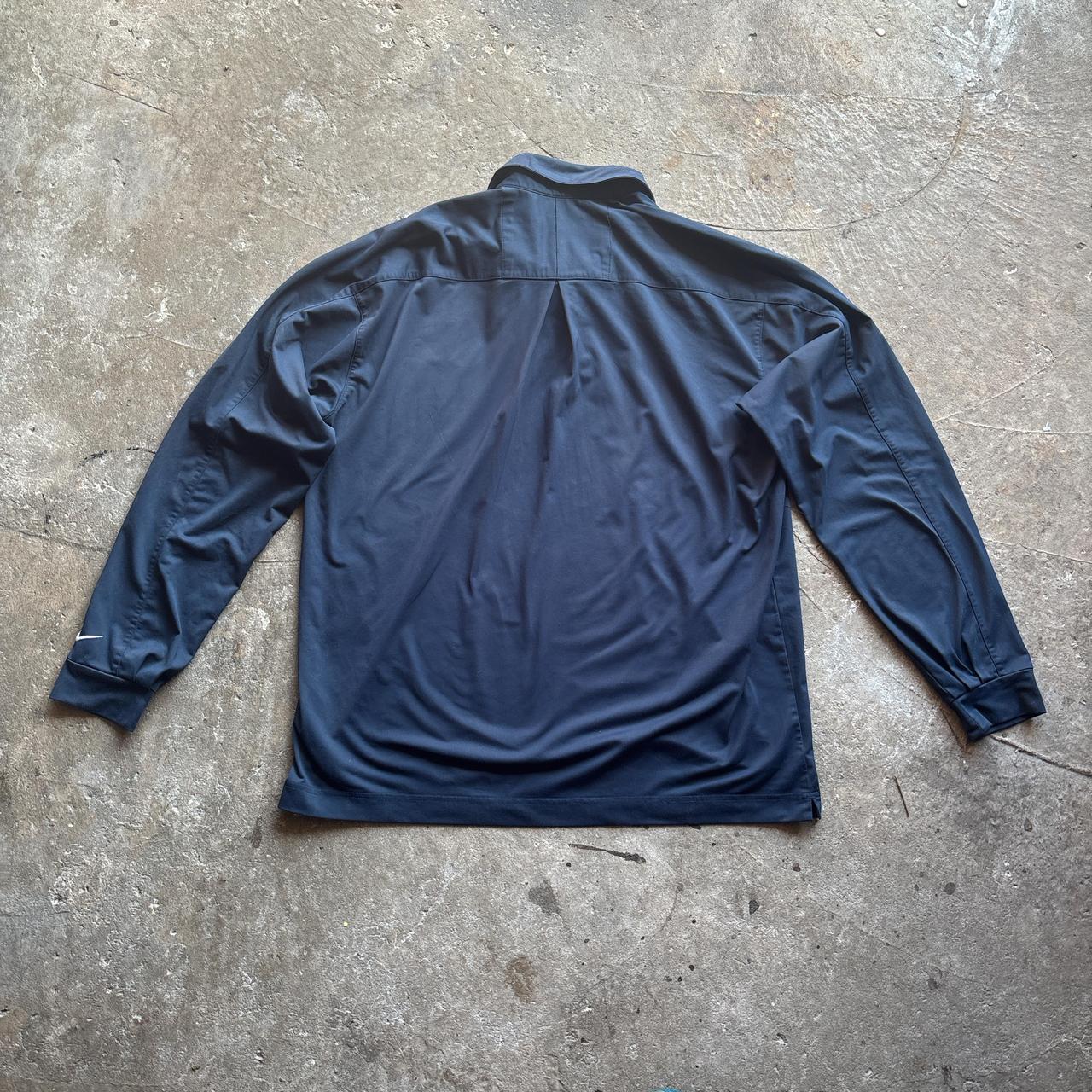 Navy Nike Golf Long-Sleeve Polo Shirt