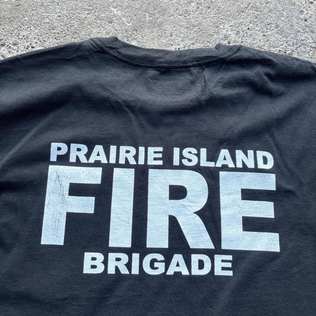 Black Carhartt t-shirt with Prairie Island Fire Brigade graphics - S