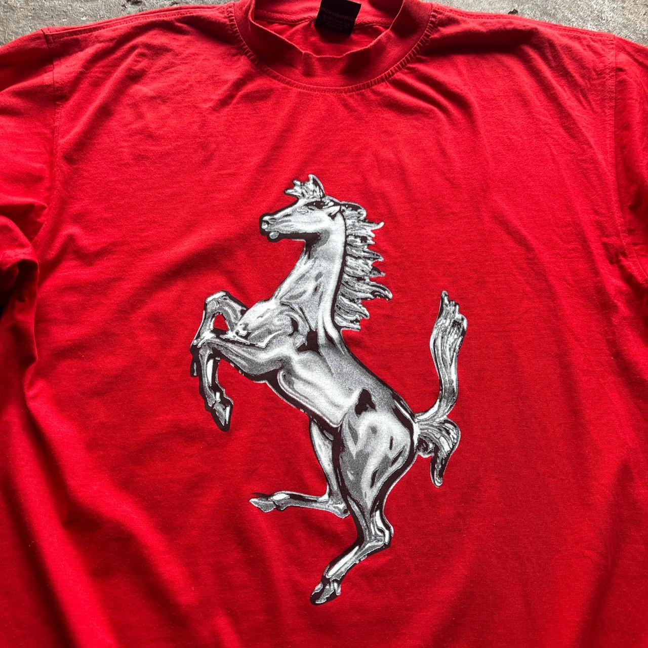 90s Red Ferrari T-shirt - L
