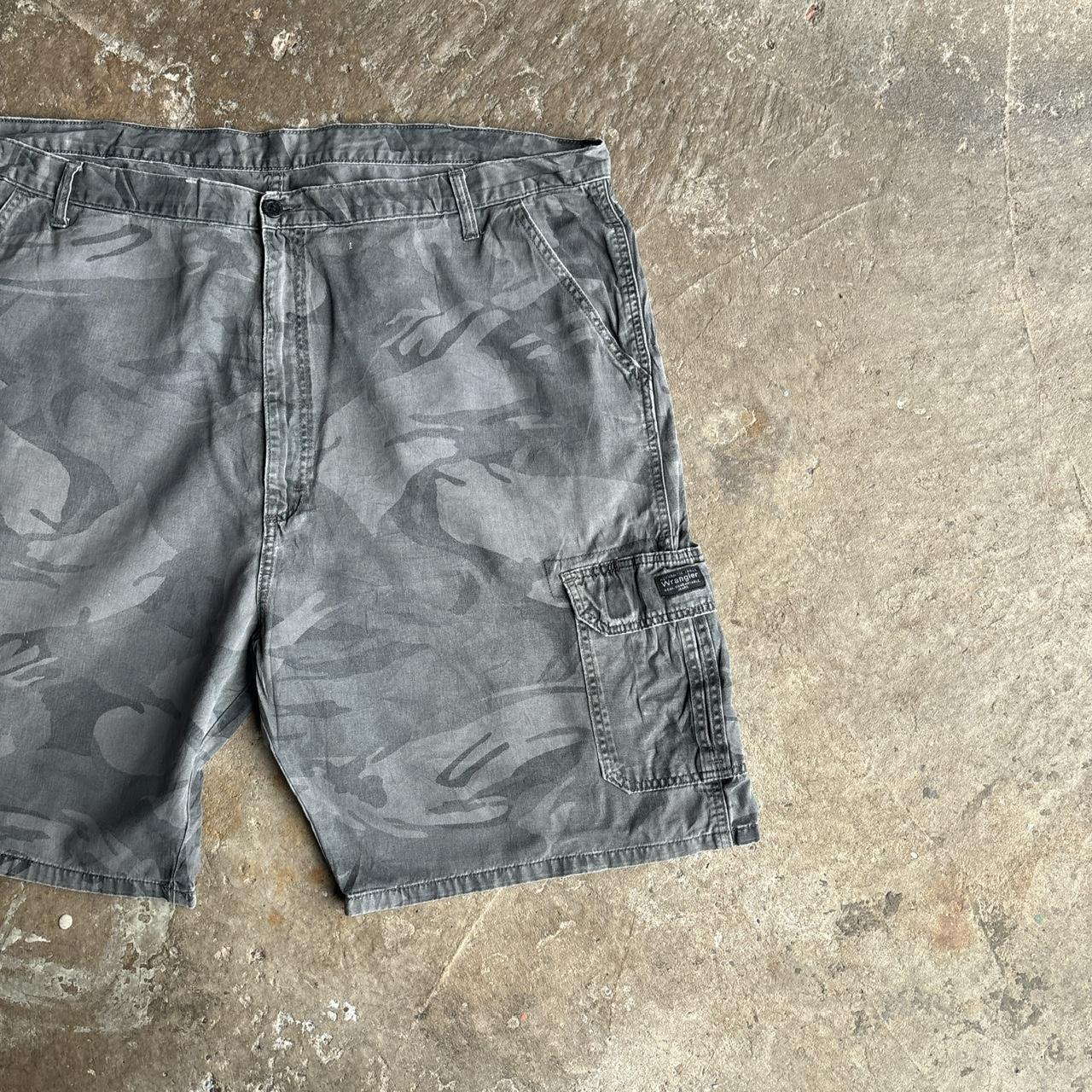 Wrangler Grey Camo Cargo Shorts w/ Relaxed Fit