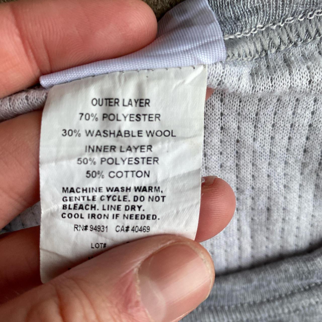 Grey Long Sleeve Lee Thermal T-Shirt - XL