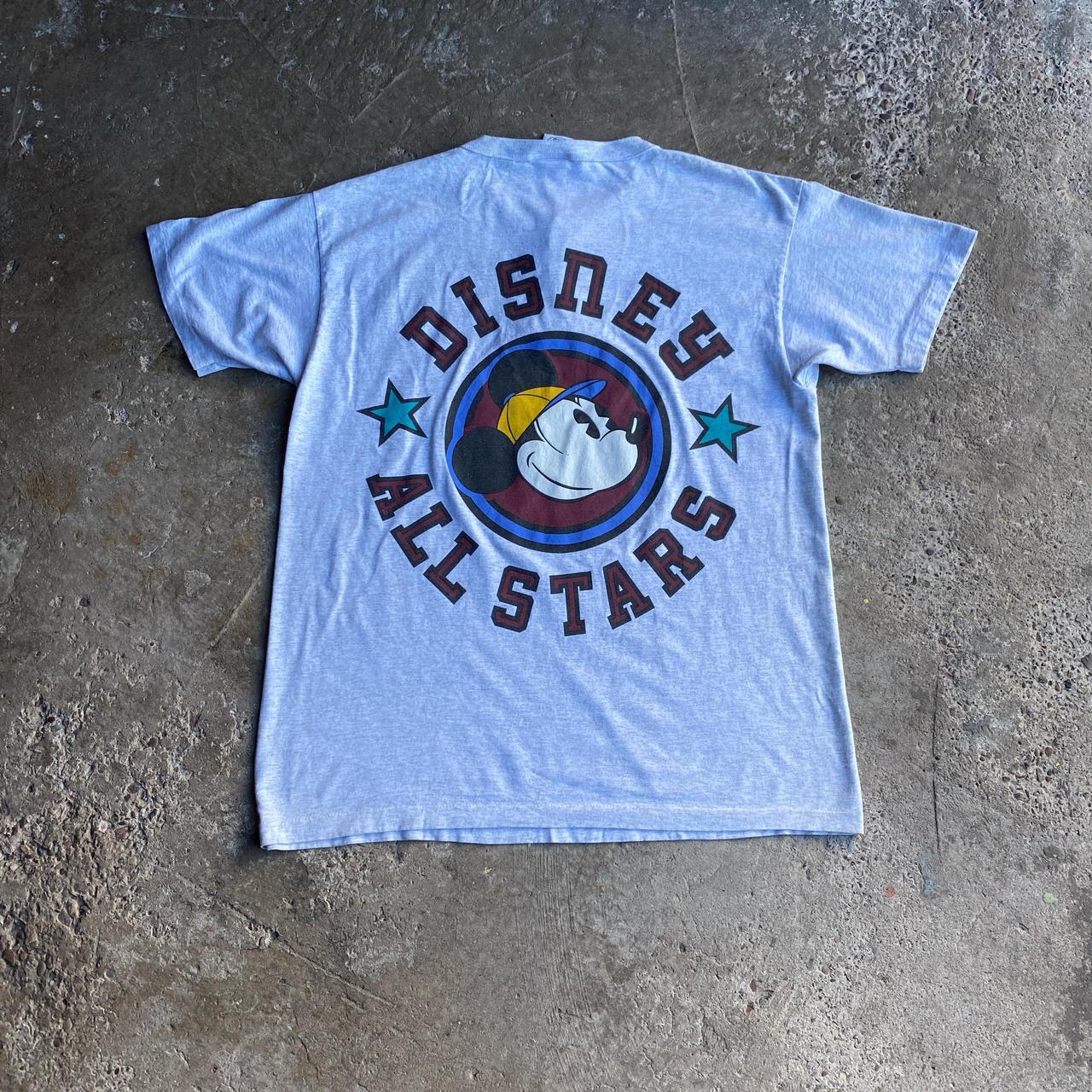 Vintage ‘90s Grey Disney All Stars Button Up T-Shirt - XL