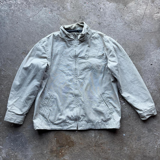 Grey Old Navy workwear jacket with fleece lining