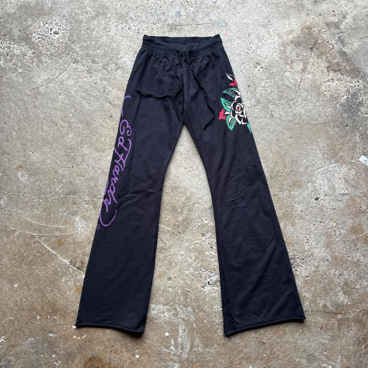 Black Ed Hardy flared sweatpants - XS