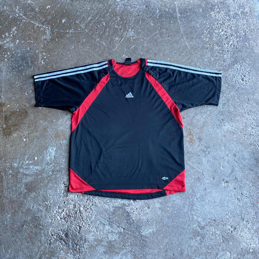 Vintage Black & Red Adidas Predator Sportswear Top - M