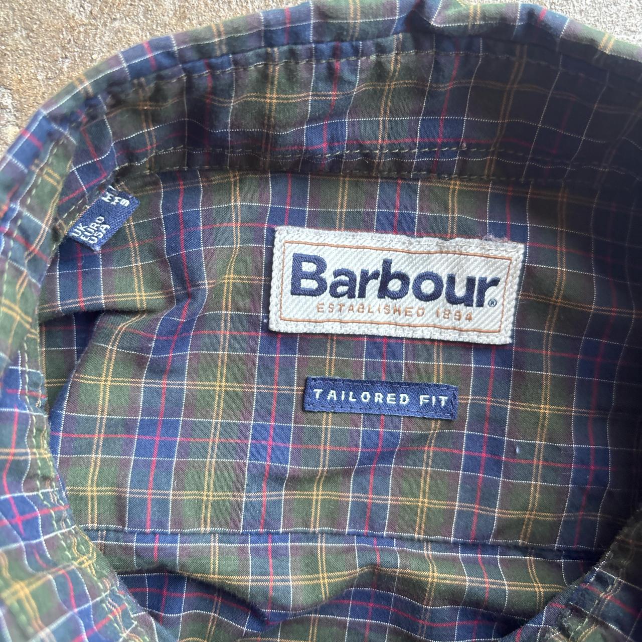 Green & Blue Barbour Checkered Long-Sleeve Shirt