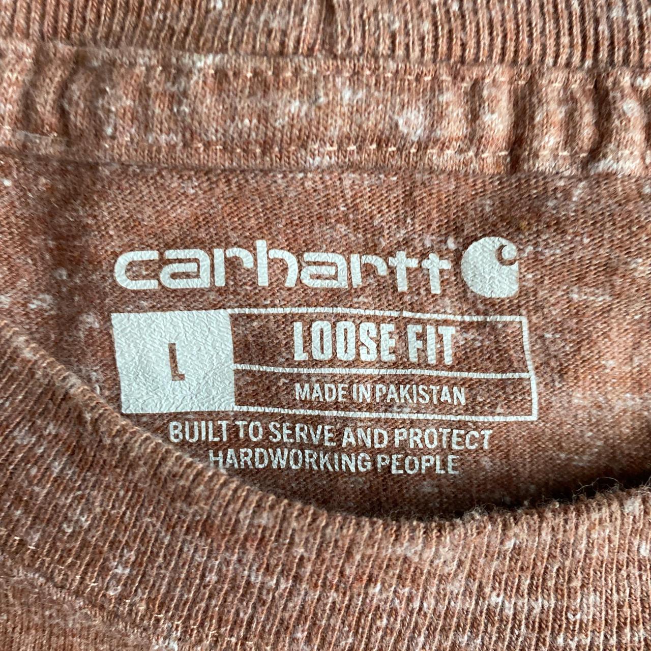 Textured Peach Carhartt Pocket T-Shirt - L