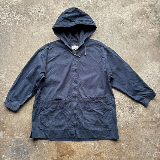 Navy Eddie Bauer hooded jacket