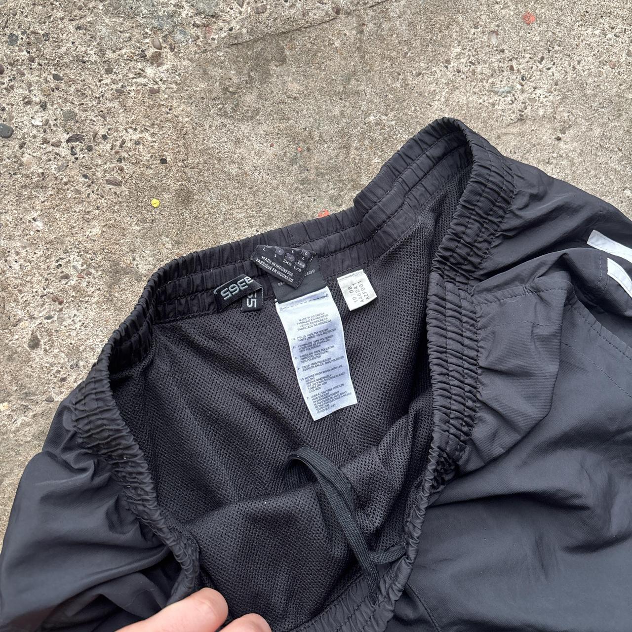 Adidas black and white track pants