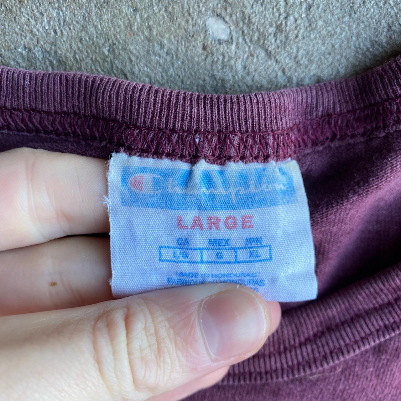 Vintage Burgundy Champion T-Shirt - L