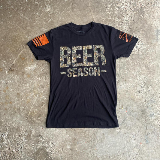 Black ‘Beer Season’ Graphic T-Shirt - S