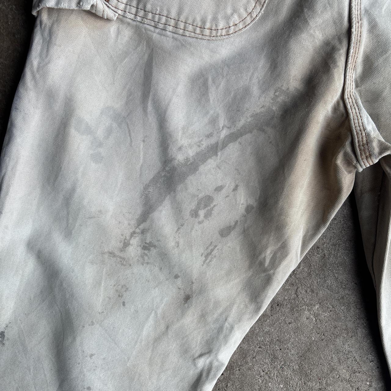 Cream Distressed Dickies Carpenter Pants - W36