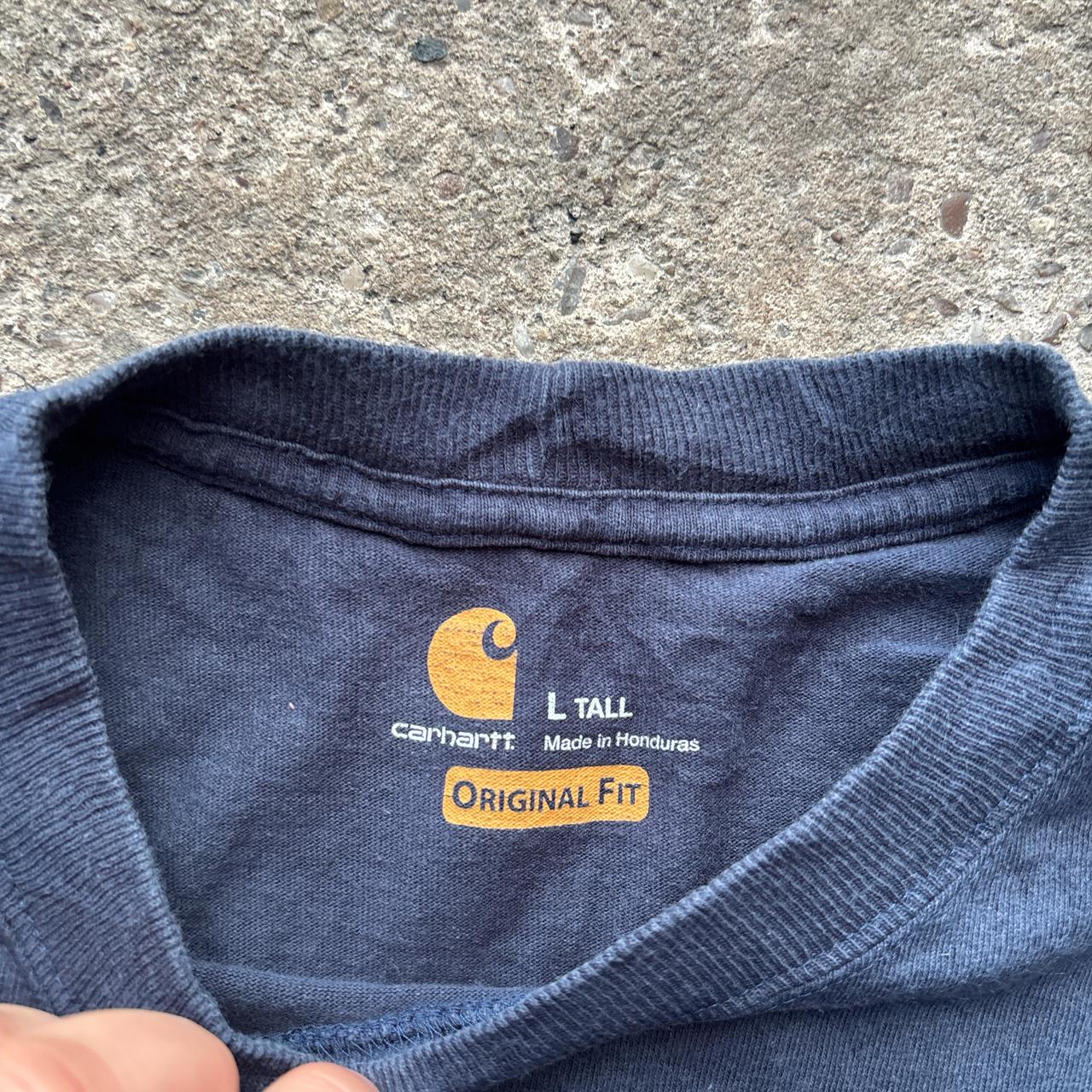 Blue Carhartt pocket tee - L (Tall)