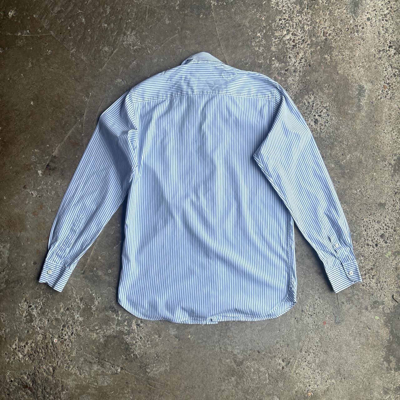 Blue & White Striped Timberland Shirt - S