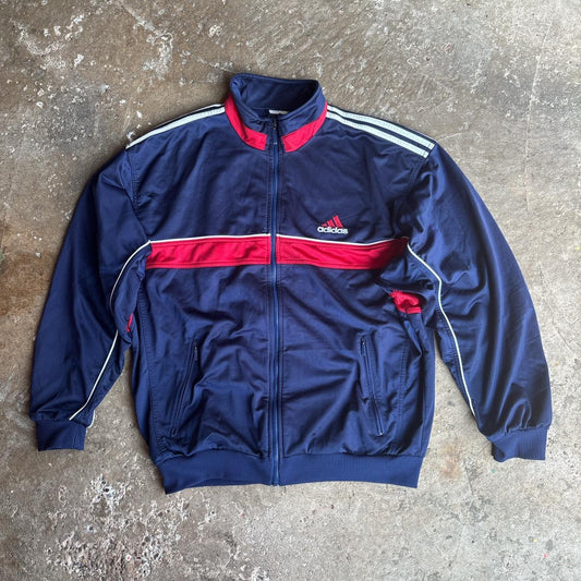90s Navy and red Adidas track jacket