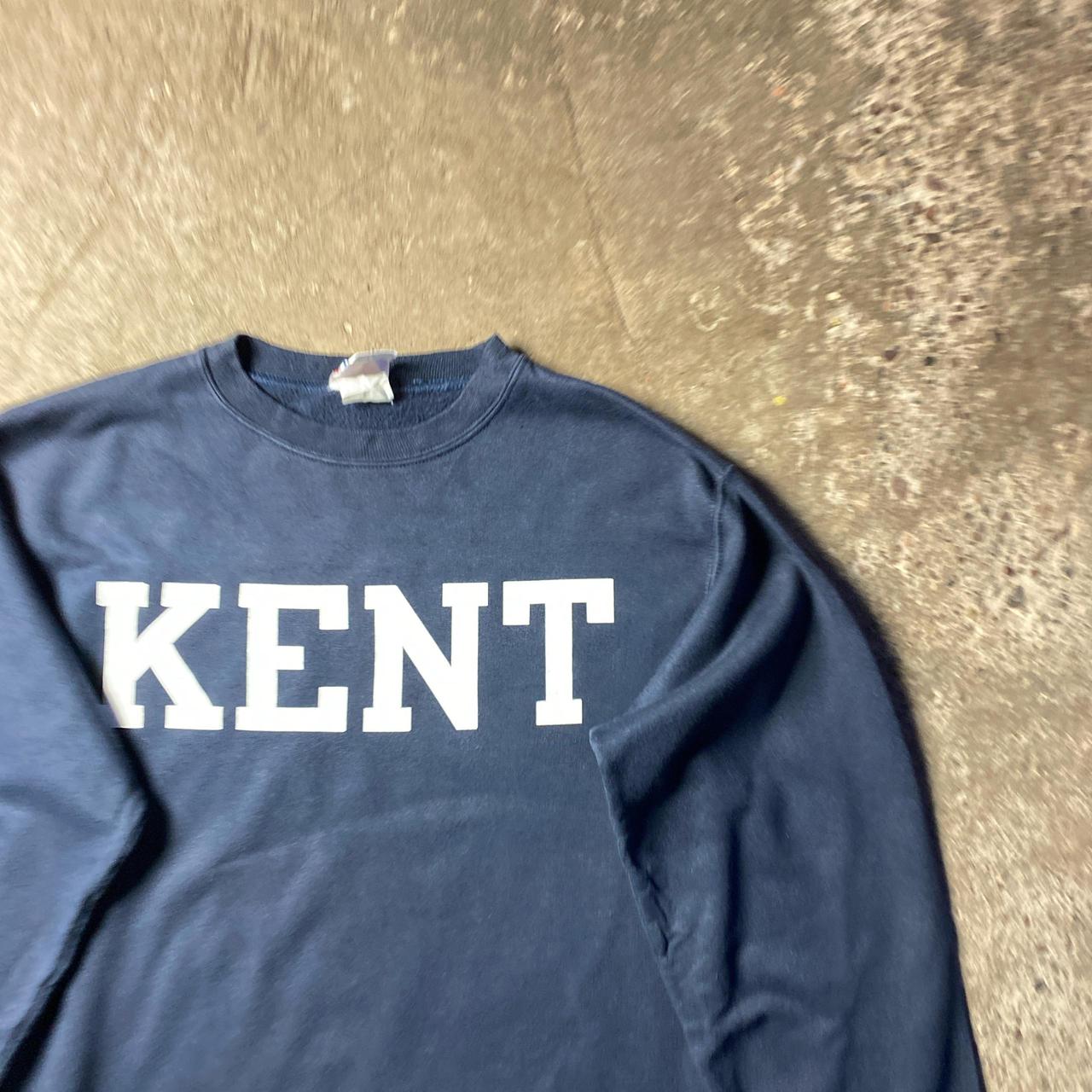 Navy Champion Sweatshirt w/ Kent Print - S