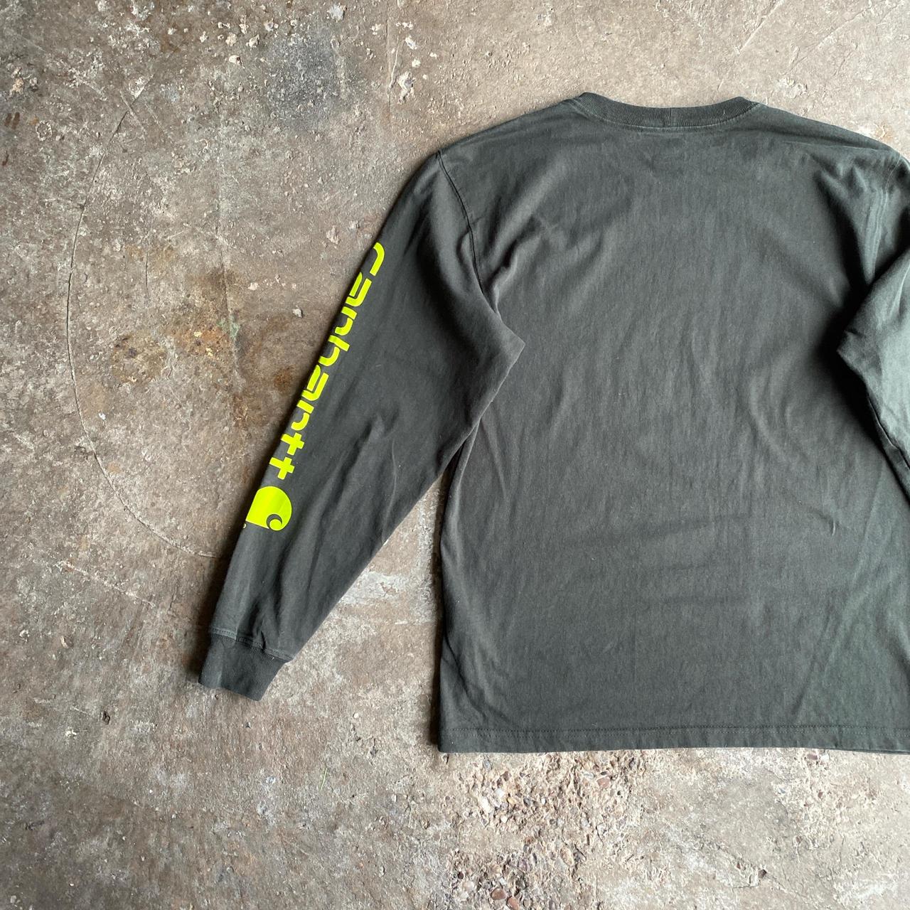 Dark Green Long Sleeve Carhartt T-Shirt - S